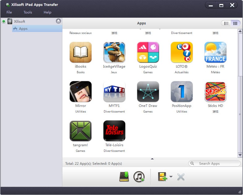 Xilisoft iPad Apps Transfer