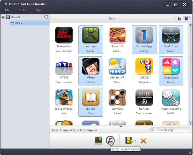 Xilisoft iPad Apps Transfer