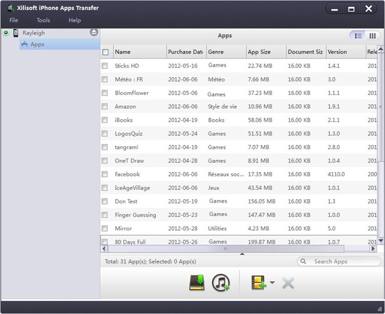 Xilisoft iPhone Apps Transfer
